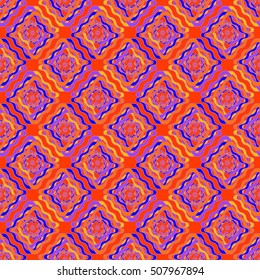 Abstract geometric colorful seamless pattern for background. Decorative backdrop can be used for wallpaper, pattern fills, web page background, surface textures.