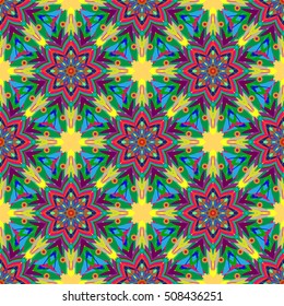 Abstract geometric colorful seamless pattern for background. Decorative backdrop can be used for wallpaper, pattern fills, web page background, surface textures.