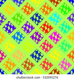 Abstract geometric colorful seamless pattern for background. Decorative backdrop can be used for wallpaper, pattern fills, web page background, surface textures.