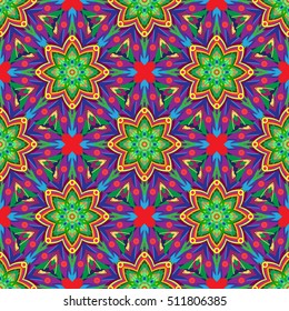 Abstract geometric colorful seamless pattern for background. Decorative backdrop can be used for wallpaper, pattern fills, web page background, surface textures.