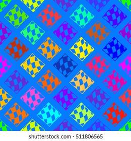 Abstract geometric colorful seamless pattern for background. Decorative backdrop can be used for wallpaper, pattern fills, web page background, surface textures.