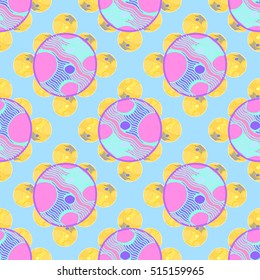 Abstract geometric colorful seamless pattern for background. Decorative backdrop can be used for wallpaper, pattern fills, web page background, surface textures.