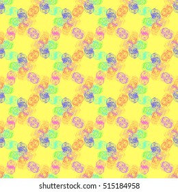 Abstract geometric colorful seamless pattern for background. Decorative backdrop can be used for wallpaper, pattern fills, web page background, surface textures.