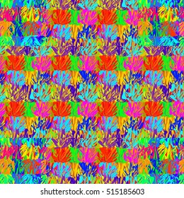 Abstract geometric colorful seamless pattern for background. Decorative backdrop can be used for wallpaper, pattern fills, web page background, surface textures.