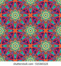 Abstract geometric colorful seamless pattern for background. Decorative backdrop can be used for wallpaper, pattern fills, web page background, surface textures.