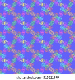 Abstract geometric colorful seamless pattern for background. Decorative backdrop can be used for wallpaper, pattern fills, web page background, surface textures.