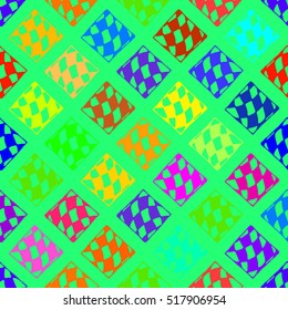 Abstract geometric colorful seamless pattern for background. Decorative backdrop can be used for wallpaper, pattern fills, web page background, surface textures.