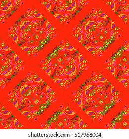 Abstract geometric colorful seamless pattern for background. Decorative backdrop can be used for wallpaper, pattern fills, web page background, surface textures.