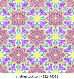 Abstract geometric colorful seamless pattern for background. Decorative backdrop can be used for wallpaper, pattern fills, web page background, surface textures.
