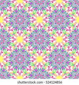 Abstract geometric colorful seamless pattern for background. Decorative backdrop can be used for wallpaper, pattern fills, web page background, surface textures.