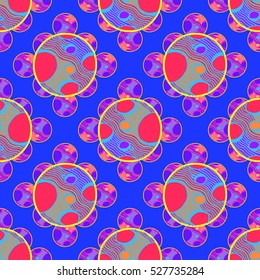 Abstract geometric colorful seamless pattern for background. Decorative backdrop can be used for wallpaper, pattern fills, web page background, surface textures.