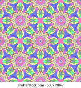 Abstract geometric colorful seamless pattern for background. Decorative backdrop can be used for wallpaper, pattern fills, web page background, surface textures.
