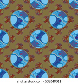 Abstract geometric colorful seamless pattern for background. Decorative backdrop can be used for wallpaper, pattern fills, web page background, surface textures.