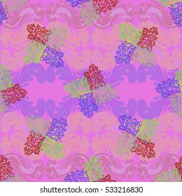 Abstract geometric colorful seamless pattern for background. Decorative backdrop can be used for wallpaper, pattern fills, web page background, surface textures. Old vintage retro energy pattern.