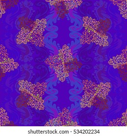 Abstract geometric colorful seamless pattern for background. Decorative backdrop can be used for wallpaper, pattern fills, web page background, surface textures. Old vintage retro energy pattern.