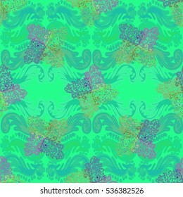 Abstract geometric colorful seamless pattern for background. Decorative backdrop can be used for wallpaper, pattern fills, web page background, surface textures. Old vintage retro energy pattern.