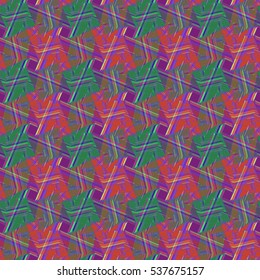 Abstract geometric colorful seamless pattern for background. Decorative backdrop can be used for wallpaper, pattern fills, web page background, surface textures. Old vintage retro energy pattern.