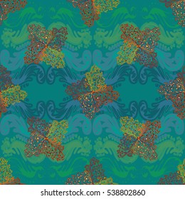 Abstract geometric colorful seamless pattern for background. Decorative backdrop can be used for wallpaper, pattern fills, web page background, surface textures. Old vintage retro energy pattern.