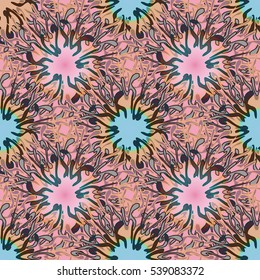 Abstract geometric colorful seamless pattern for background. Decorative backdrop can be used for wallpaper, pattern fills, web page background, surface textures. Old vintage retro energy pattern.