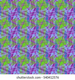 Abstract geometric colorful seamless pattern for background. Decorative backdrop can be used for wallpaper, pattern fills, web page background, surface textures. Old vintage retro energy pattern.