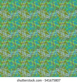 Abstract geometric colorful seamless pattern for background. Decorative backdrop can be used for wallpaper, pattern fills, web page background, surface textures. Old vintage retro energy pattern.