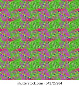 Abstract geometric colorful seamless pattern for background. Decorative backdrop can be used for wallpaper, pattern fills, web page background, surface textures. Old vintage retro energy pattern.