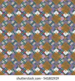 Abstract geometric colorful seamless pattern for background. Decorative backdrop can be used for wallpaper, pattern fills, web page background, surface textures. Old vintage retro energy pattern.