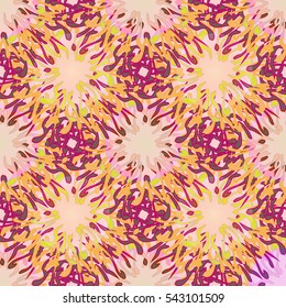 Abstract geometric colorful seamless pattern for background. Decorative backdrop can be used for wallpaper, pattern fills, web page background, surface textures. Old vintage retro energy pattern.