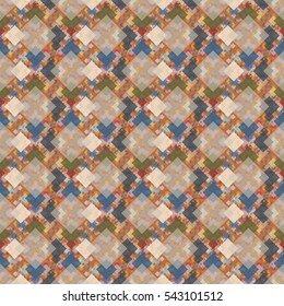 Abstract geometric colorful seamless pattern for background. Decorative backdrop can be used for wallpaper, pattern fills, web page background, surface textures. Old vintage retro energy pattern.