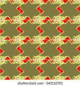 Abstract geometric colorful seamless pattern for background. Decorative backdrop can be used for wallpaper, pattern fills, web page background, surface textures. Old vintage retro energy pattern.