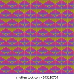 Abstract geometric colorful seamless pattern for background. Decorative backdrop can be used for wallpaper, pattern fills, web page background, surface textures. Old vintage retro energy pattern.