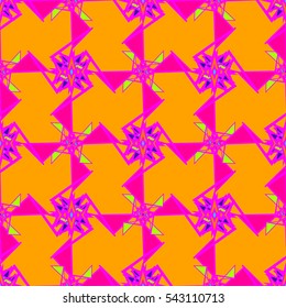 Abstract geometric colorful seamless pattern for background. Decorative backdrop can be used for wallpaper, pattern fills, web page background, surface textures. Old vintage retro energy pattern.
