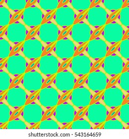 Abstract geometric colorful seamless pattern for background. Decorative backdrop can be used for wallpaper, pattern fills, web page background, surface textures. Old vintage retro energy pattern.