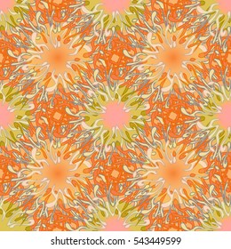 Abstract geometric colorful seamless pattern for background. Decorative backdrop can be used for wallpaper, pattern fills, web page background, surface textures. Old vintage retro energy pattern.