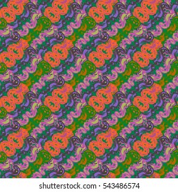 Abstract geometric colorful seamless pattern for background. Decorative backdrop can be used for wallpaper, pattern fills, web page background, surface textures. Old vintage retro energy pattern.