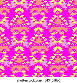 Abstract geometric colorful seamless pattern for background. Decorative backdrop can be used for wallpaper, pattern fills, web page background, surface textures. Old vintage retro energy pattern.