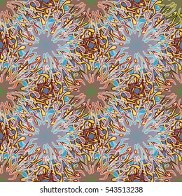Abstract geometric colorful seamless pattern for background. Decorative backdrop can be used for wallpaper, pattern fills, web page background, surface textures. Old vintage retro energy pattern.