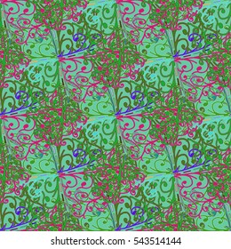 Abstract geometric colorful seamless pattern for background. Decorative backdrop can be used for wallpaper, pattern fills, web page background, surface textures. Old vintage retro energy pattern.