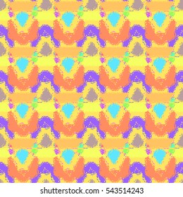 Abstract geometric colorful seamless pattern for background. Decorative backdrop can be used for wallpaper, pattern fills, web page background, surface textures. Old vintage retro energy pattern.