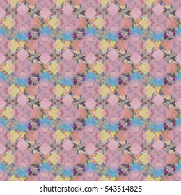 Abstract geometric colorful seamless pattern for background. Decorative backdrop can be used for wallpaper, pattern fills, web page background, surface textures. Old vintage retro energy pattern.