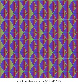 Abstract geometric colorful seamless pattern for background. Decorative backdrop can be used for wallpaper, pattern fills, web page background, surface textures. Old vintage retro energy pattern.