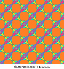 Abstract geometric colorful seamless pattern for background. Decorative backdrop can be used for wallpaper, pattern fills, web page background, surface textures. Old vintage retro energy pattern.