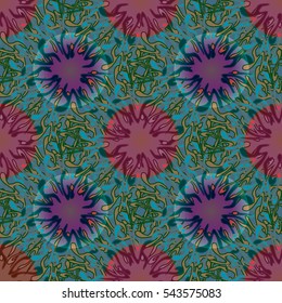 Abstract geometric colorful seamless pattern for background. Decorative backdrop can be used for wallpaper, pattern fills, web page background, surface textures. Old vintage retro energy pattern.