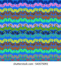 Abstract geometric colorful seamless pattern for background. Decorative backdrop can be used for wallpaper, pattern fills, web page background, surface textures. Old vintage retro energy pattern.