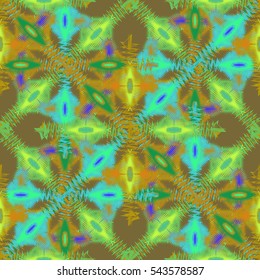 Abstract geometric colorful seamless pattern for background. Decorative backdrop can be used for wallpaper, pattern fills, web page background, surface textures. Old vintage retro energy pattern.