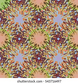 Abstract geometric colorful seamless pattern for background. Decorative backdrop can be used for wallpaper, pattern fills, web page background, surface textures. Old vintage retro energy pattern.