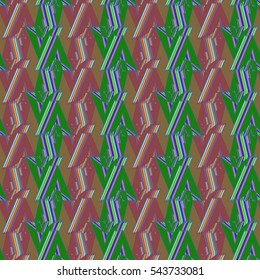 Abstract geometric colorful seamless pattern for background. Decorative backdrop can be used for wallpaper, pattern fills, web page background, surface textures. Old vintage retro energy pattern.