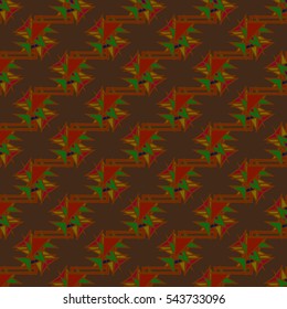Abstract geometric colorful seamless pattern for background. Decorative backdrop can be used for wallpaper, pattern fills, web page background, surface textures. Old vintage retro energy pattern.