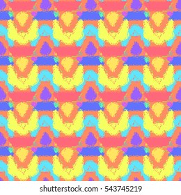 Abstract geometric colorful seamless pattern for background. Decorative backdrop can be used for wallpaper, pattern fills, web page background, surface textures. Old vintage retro energy pattern.