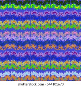 Abstract geometric colorful seamless pattern for background. Decorative backdrop can be used for wallpaper, pattern fills, web page background, surface textures. Old vintage retro energy pattern.